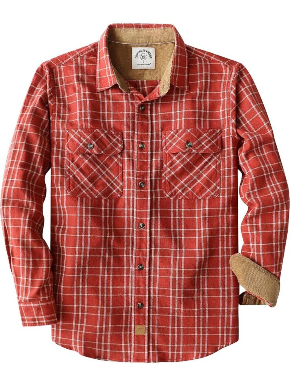 Men's Plaid Flannel Shirt - 6 oz Cotton, Brushed, Casual Utility Top